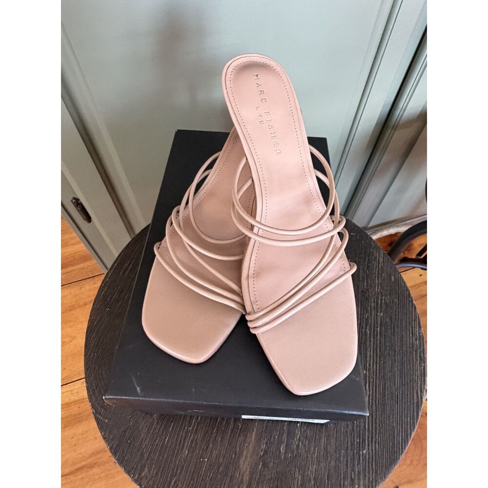 Marc Fisher Banna Strappy Leather Dress Sandal SZ 10